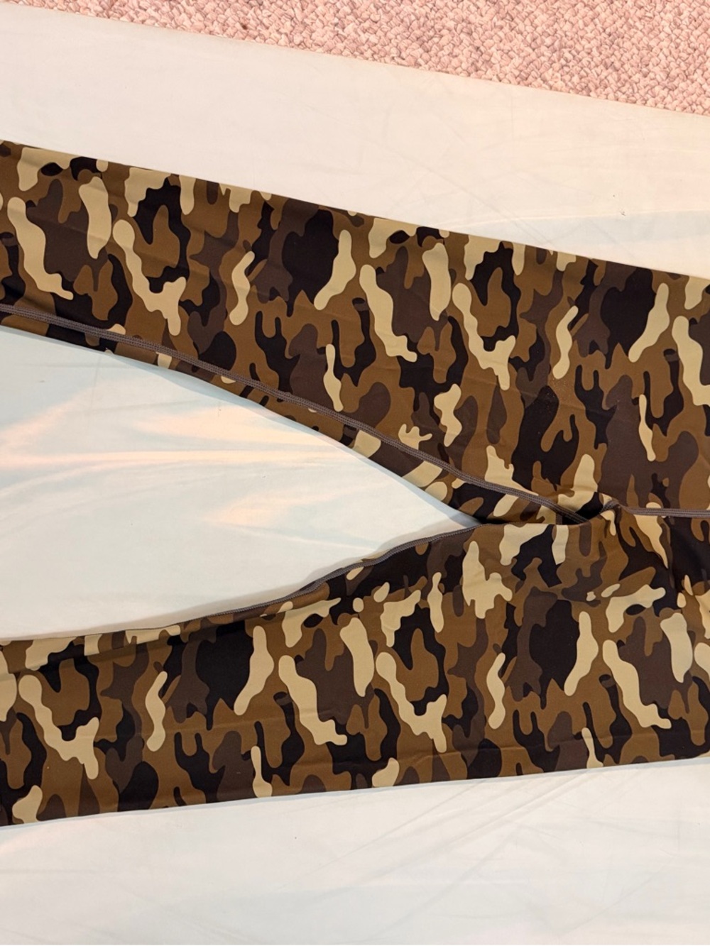 Lot of 2 Zyia Camo and Black Striped Active Leggings - excellent shape! - Picture 4 of 14